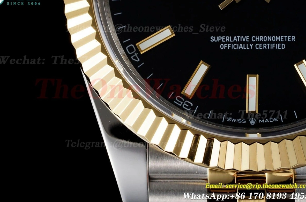 Datejust GMF Black 41mm SS Stk 126333 VR3235 YG 0219